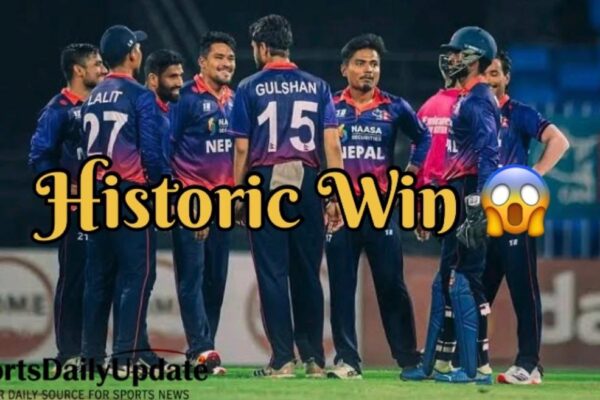 Nepal first Historic victory against West Indies in Sharjah, Nepal 173/6 West indies 83 All out